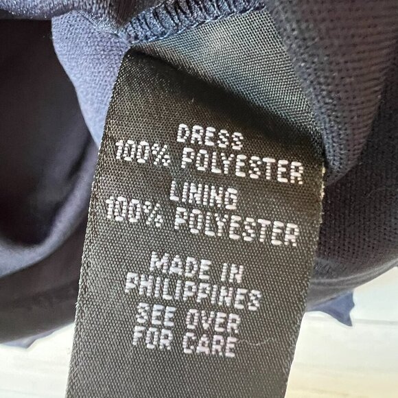 Dress Womens Size XS Navy Chiffon Sleeveless Pleated Lined Cocktail Date Night - Picture 13 of 16